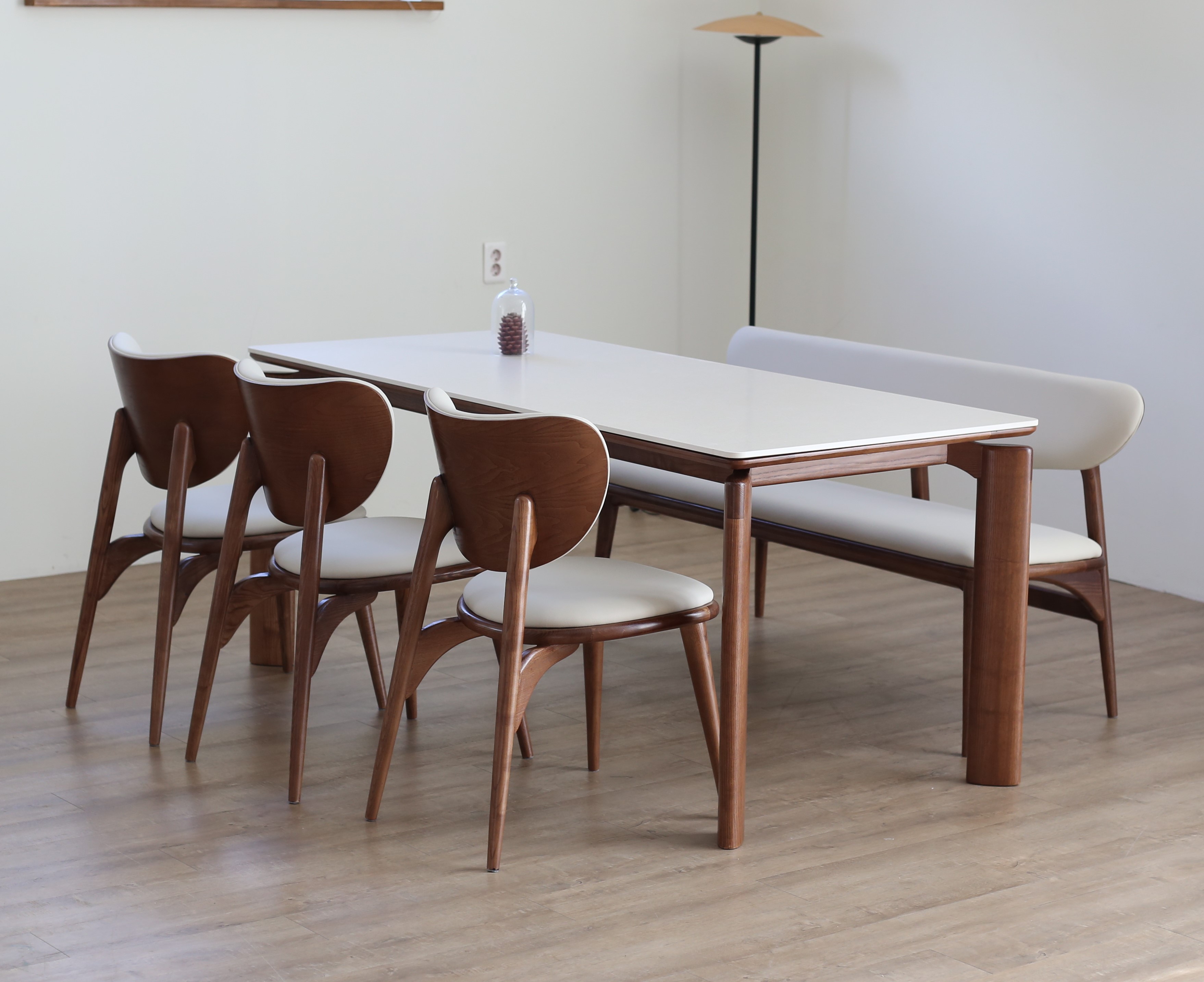 WDT 320 애쉬 원목 6인 식탁 세트