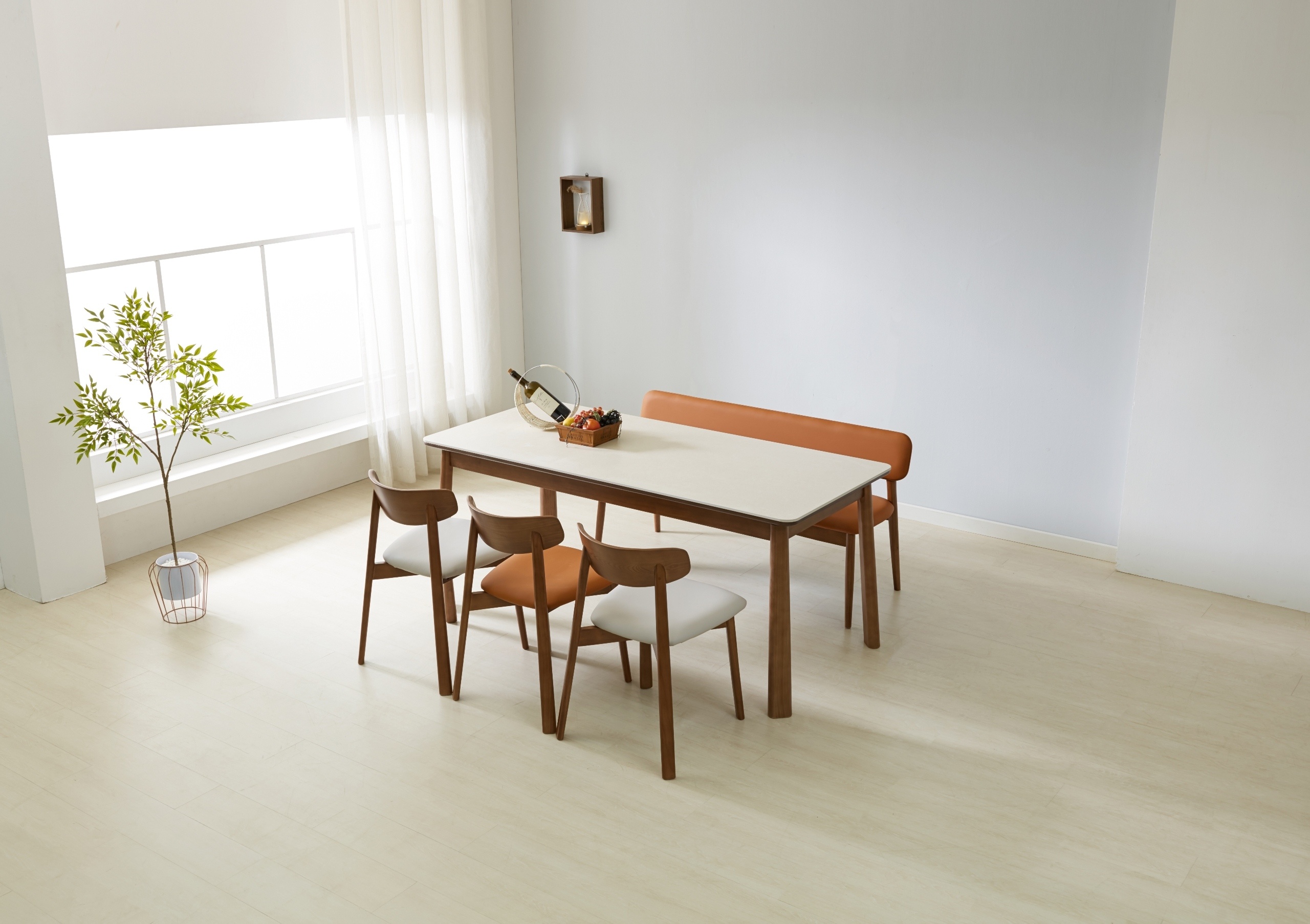 DT 500 4인,6인 세라믹 원목 식탁